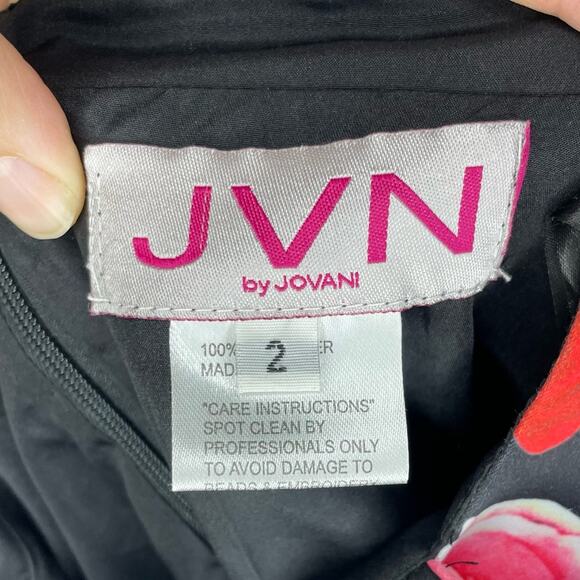 JVN Jovani As Seen On TV JVN65166 Floral Print A-Line Cut-Out Dress Size 2 - Picture 8 of 11